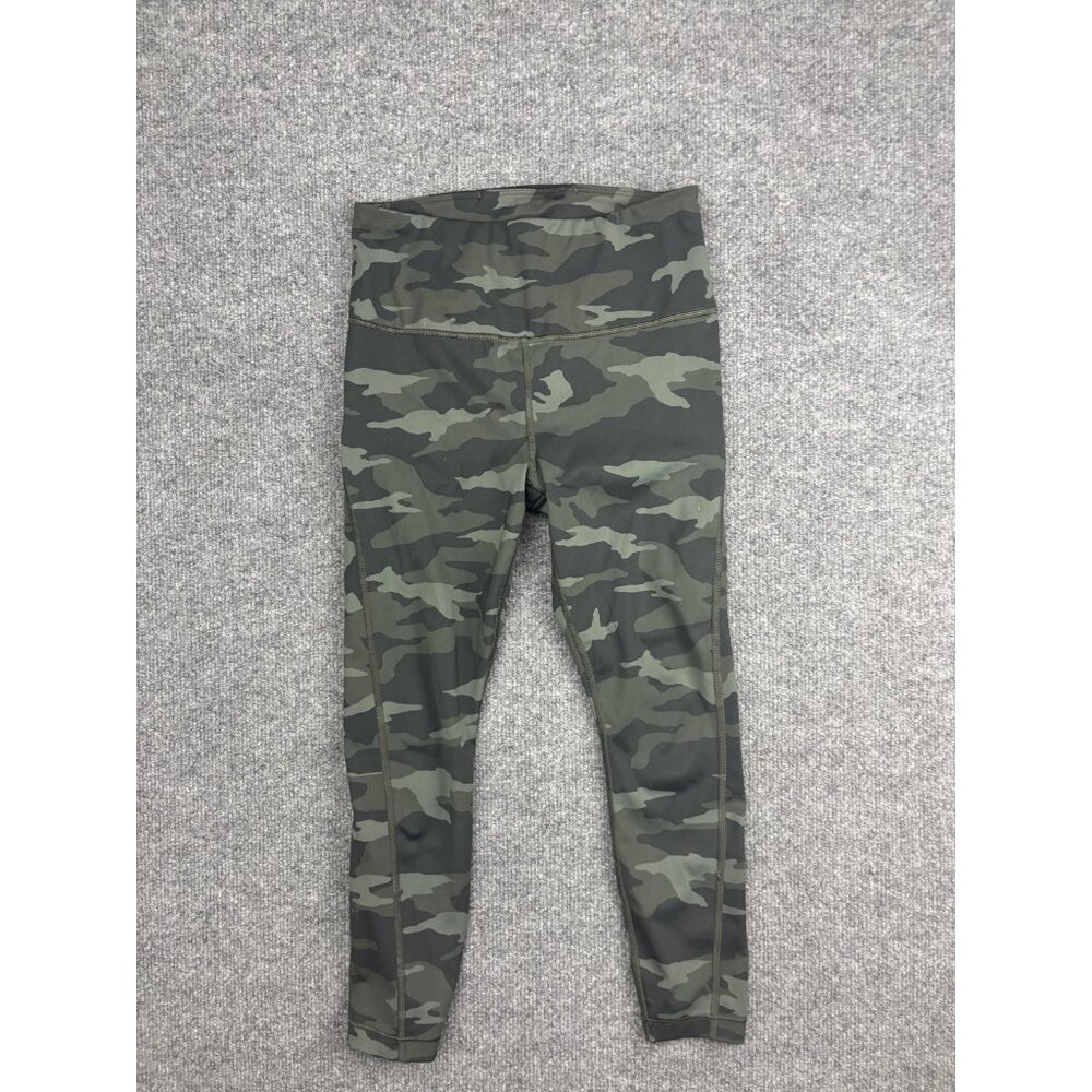 Athleta Leggings Womens XSP Green Camo Ultimate 7/8 Tight Ankle Yoga Gym Workout
